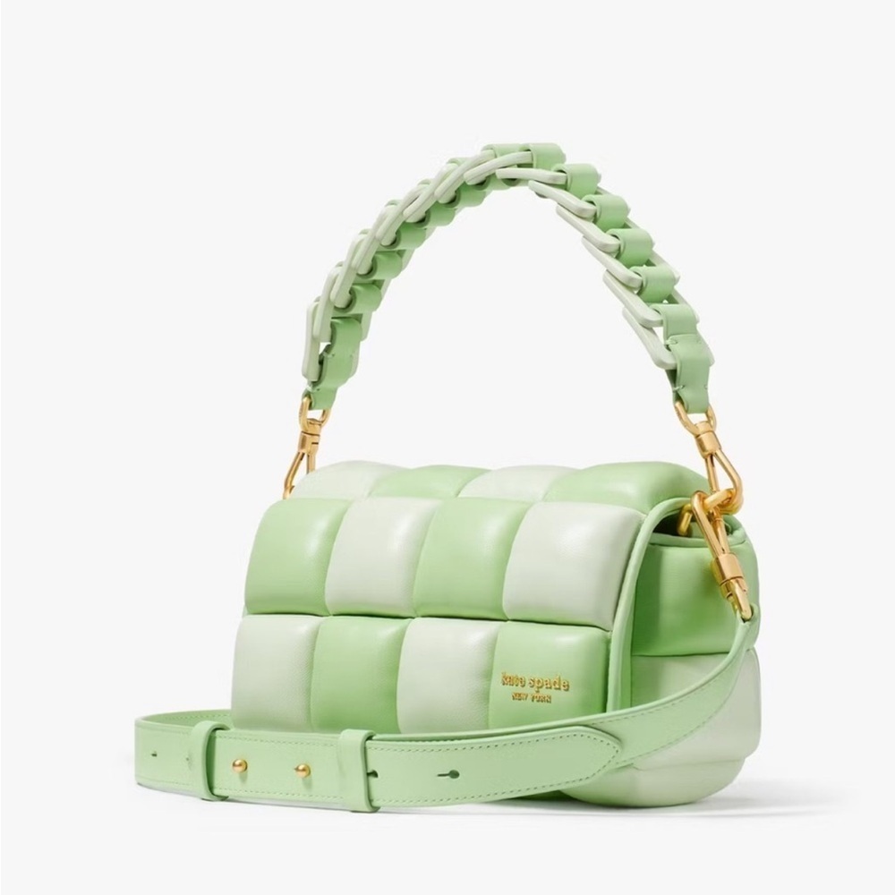 Kate Spade Boxy Colorblocked East-West Crossbody Bag, Serene Green Multi - Picture 2 of 7